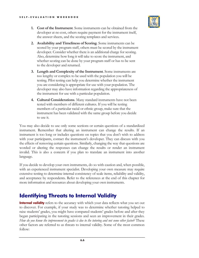 Using Standardized Instruments