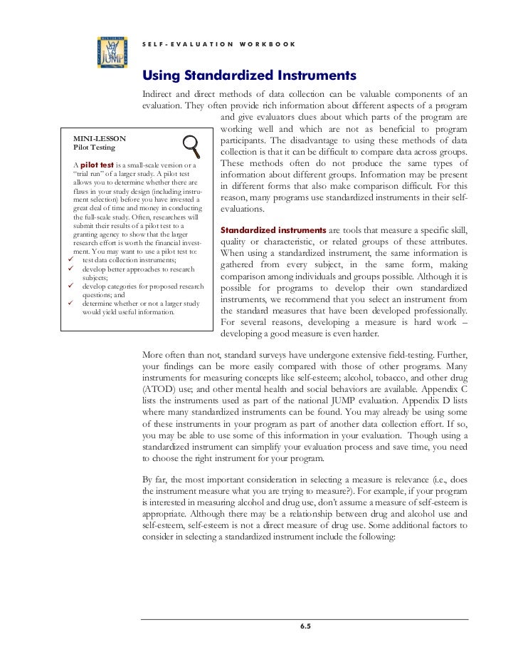 Using Standardized Instruments