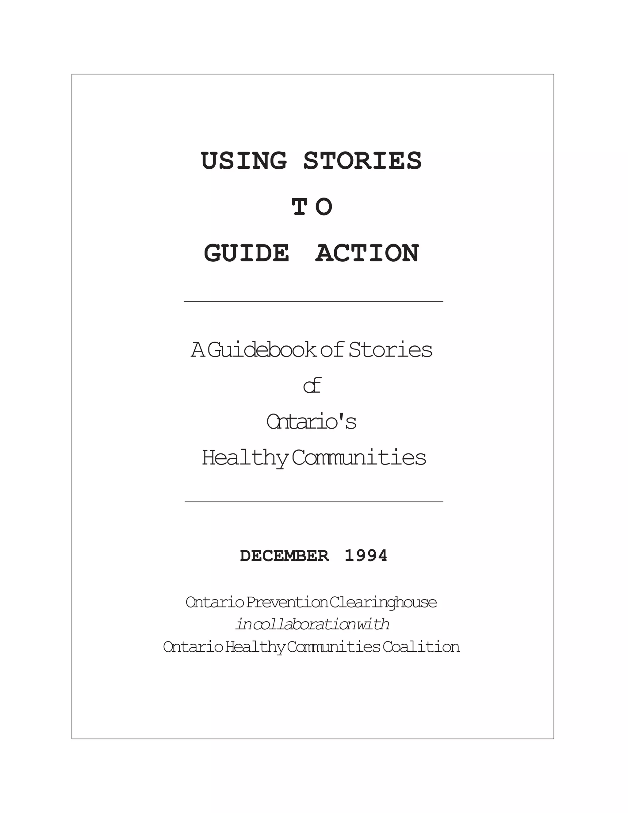 Usingstoriestoguideaction