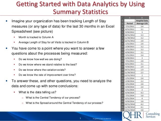 Understanding and Using Summary Statistics