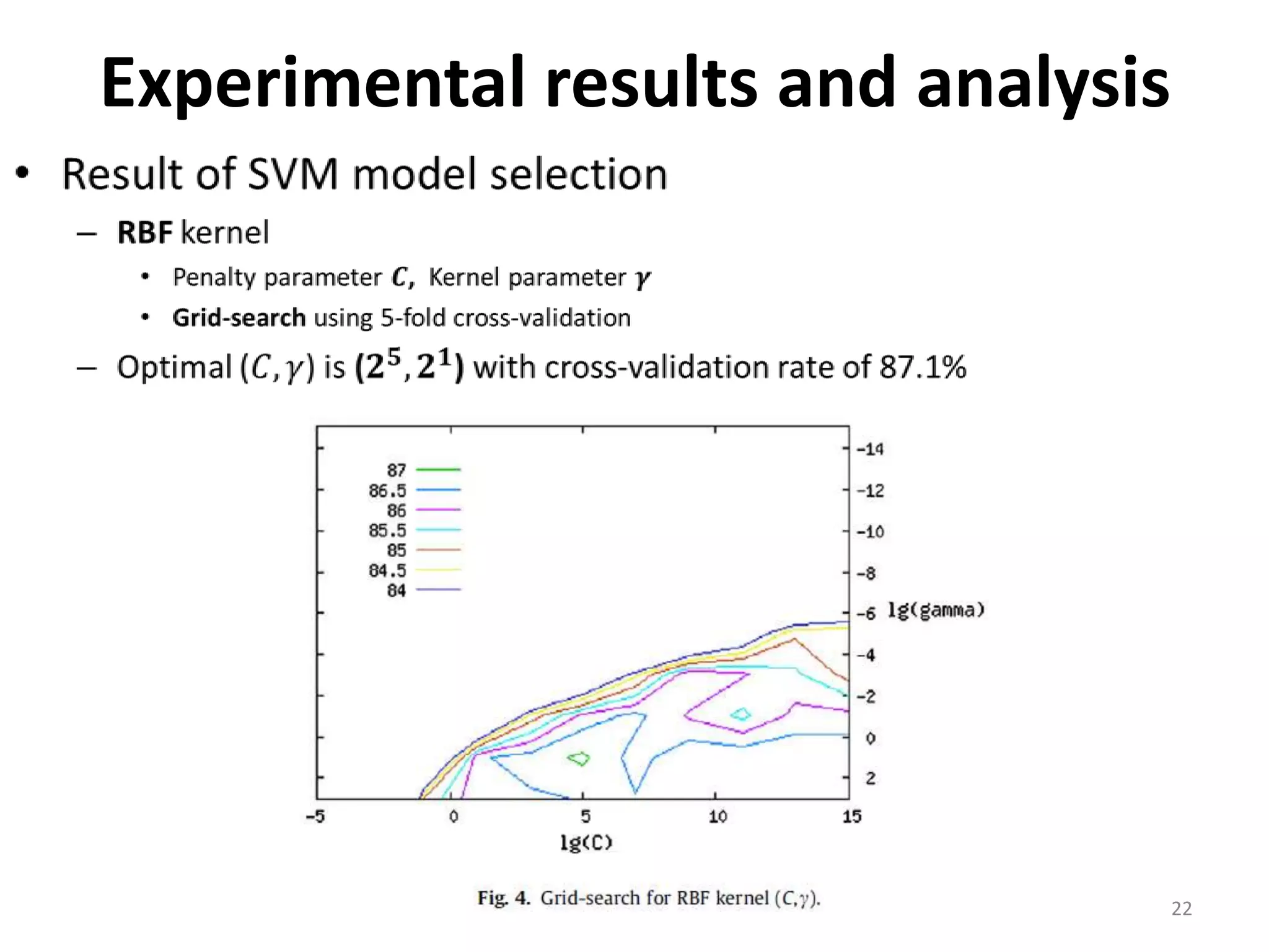 Experimental results and analysis 22 