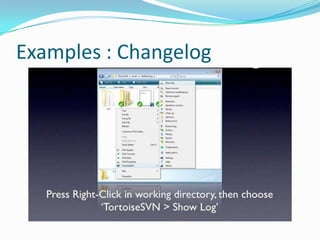 Examples : Changelog

 