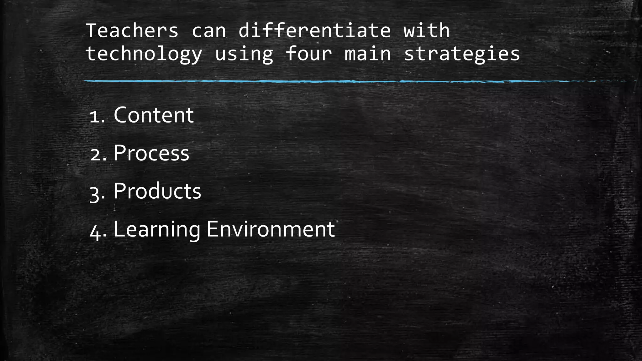 Using technology for differentiating instruction | PPTX