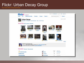 Flickr: Urban Decay Group
http://www.flickr.com/groups/decay/
 