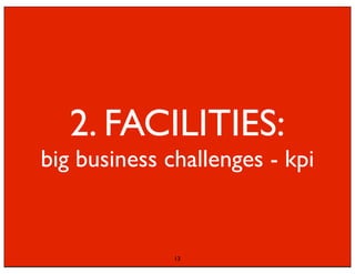 2. FACILITIES:
big business challenges - kpi


              13
 