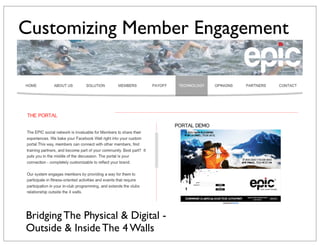 Customizing Member Engagement




Bridging The Physical & Digital -
Outside & Inside The 4 Walls
 