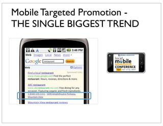 Mobile Targeted Promotion -
THE SINGLE BIGGEST TREND
 