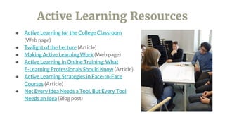 Using Technology Tools to Facilitate Active Learning | PDF