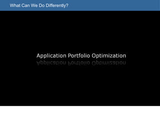 What Can We Do Differently? 