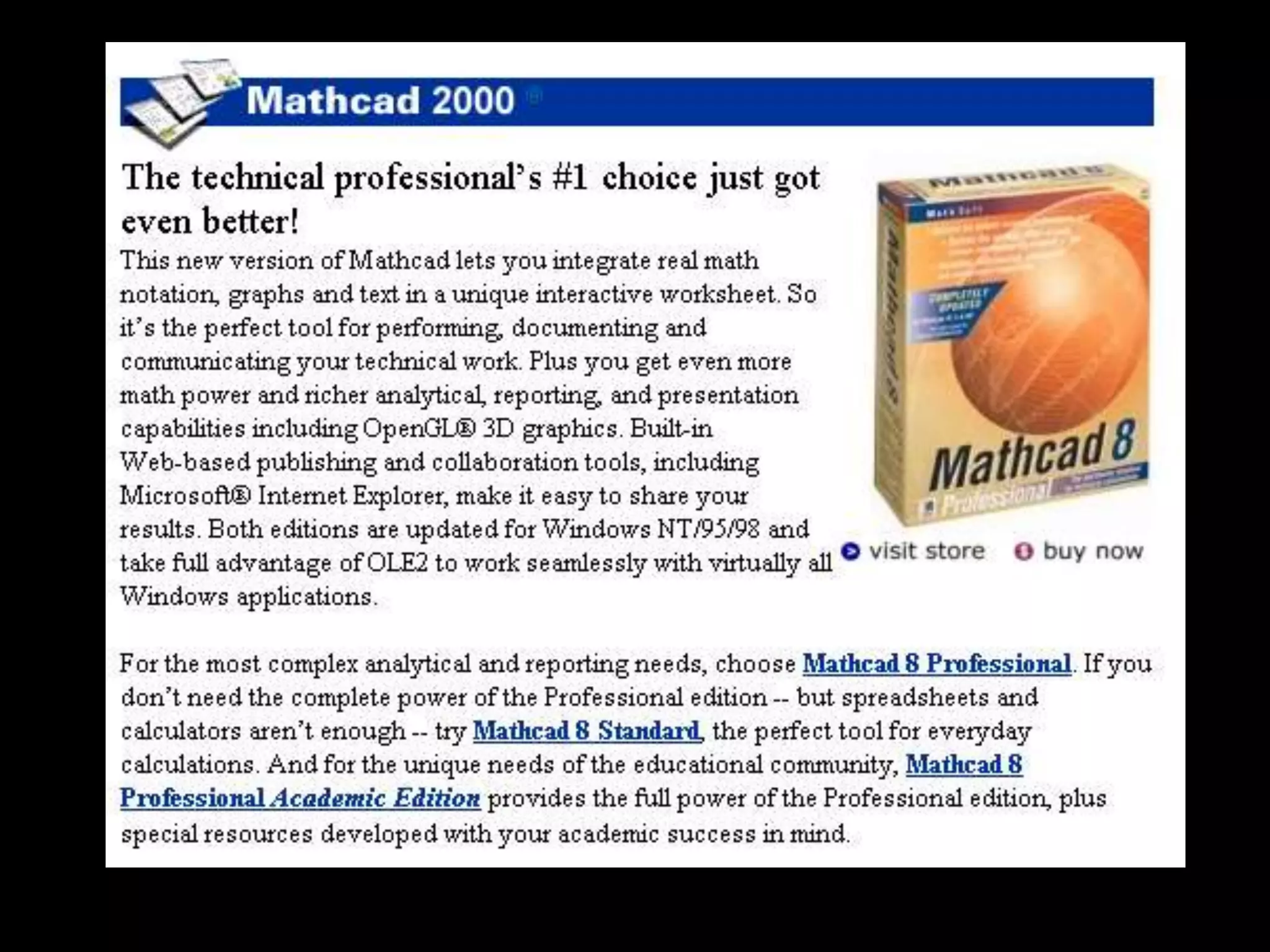 MathCad and ChemCad