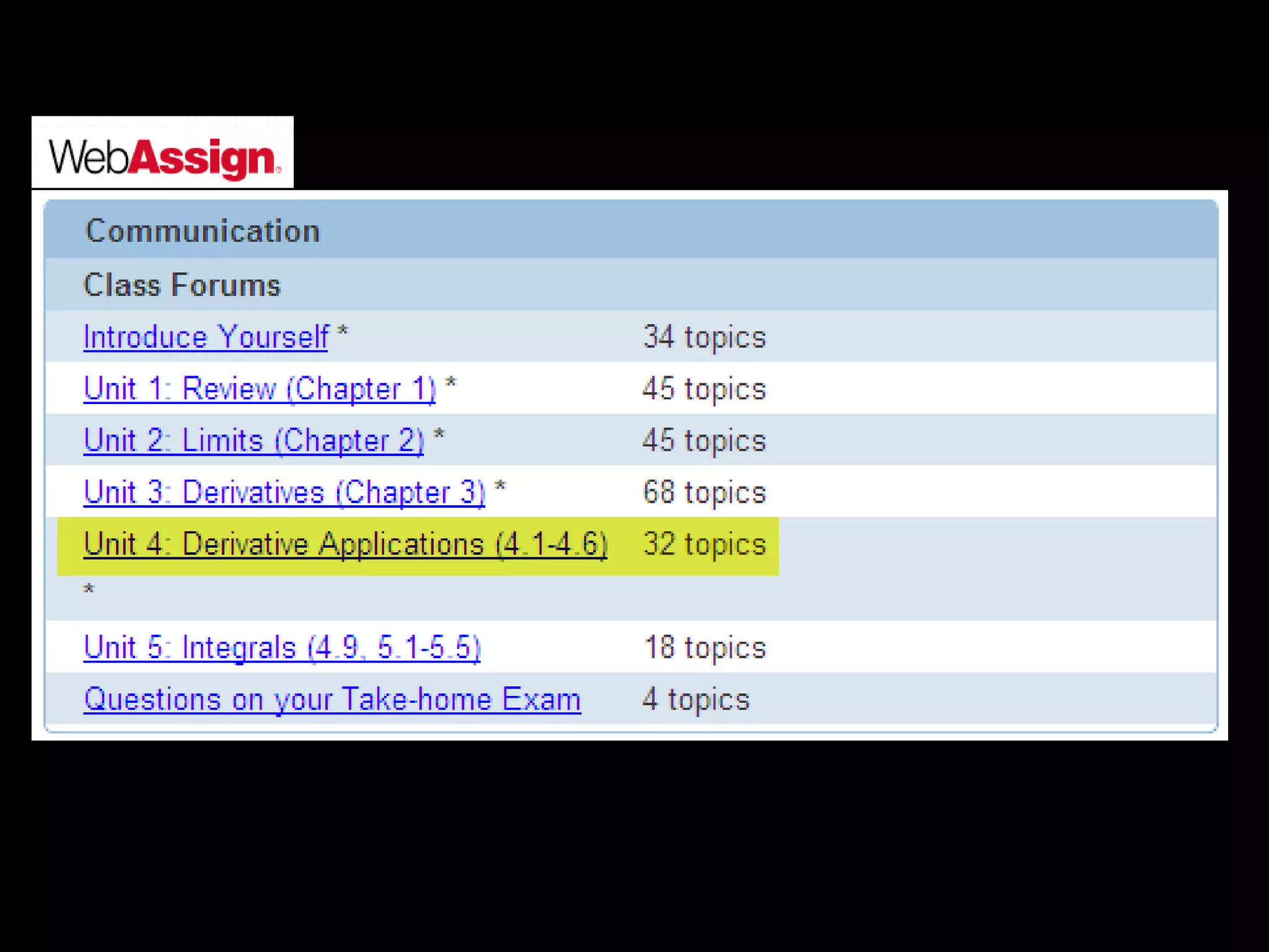 Each “topic” consistsOf multiple posts