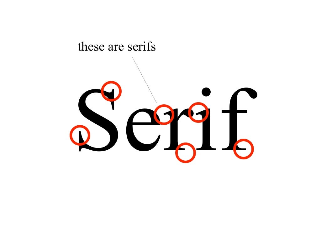 these are serifs Serif