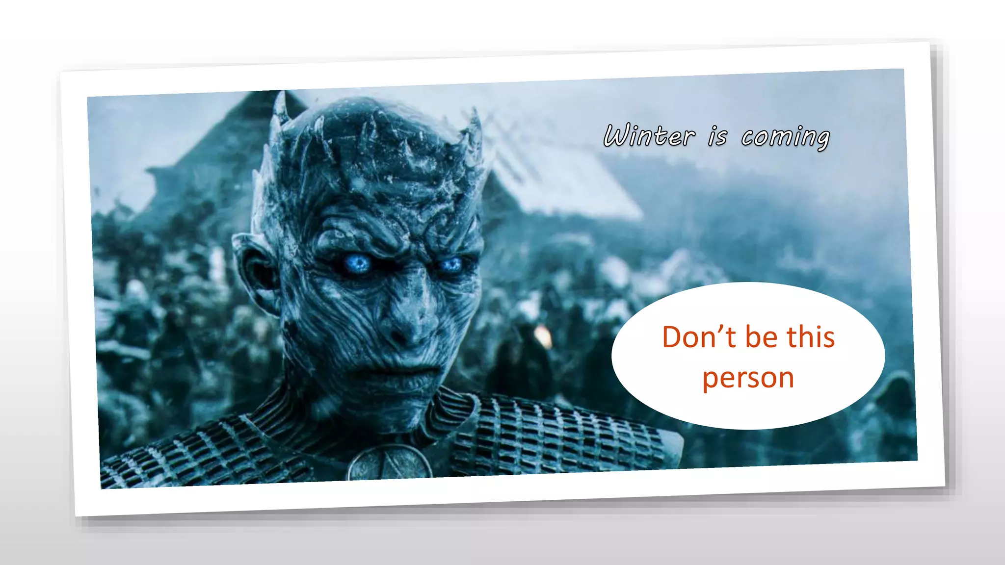 Don’t be this
person