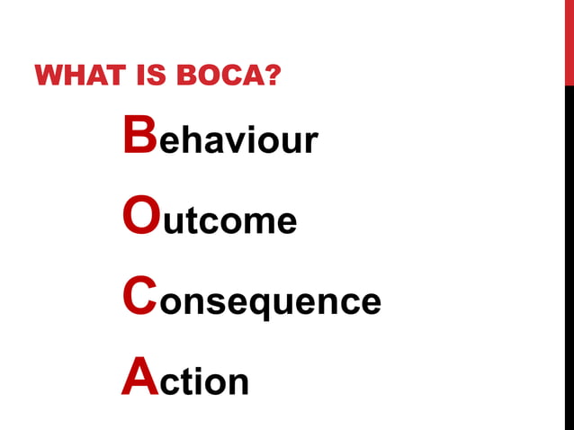 Using the BOCA model | PPTX