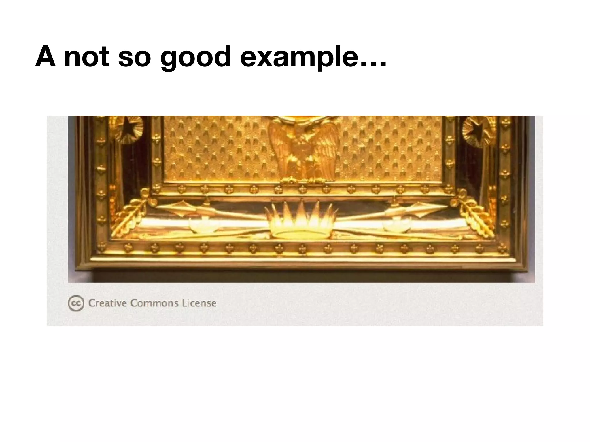 A not so good example…
 