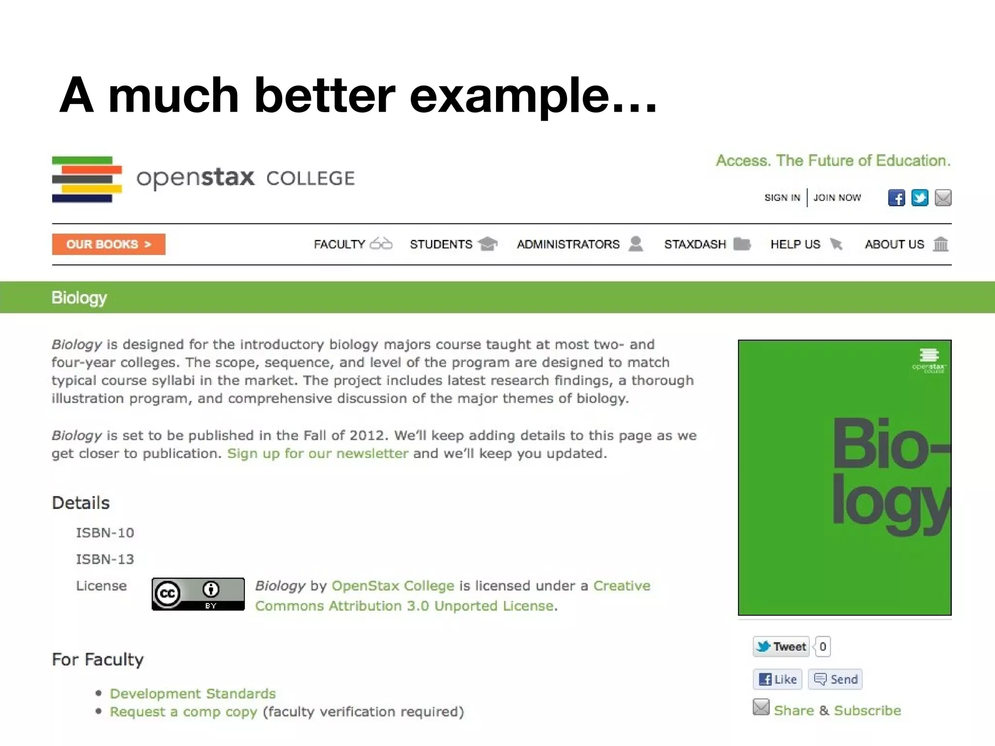 A much better example…
 