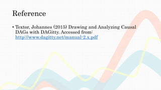 Using the DAGitty software | PPTX