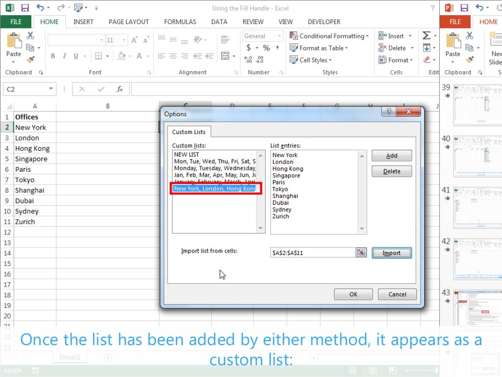 Using the Fill Handle Excel 2013 Tutorial