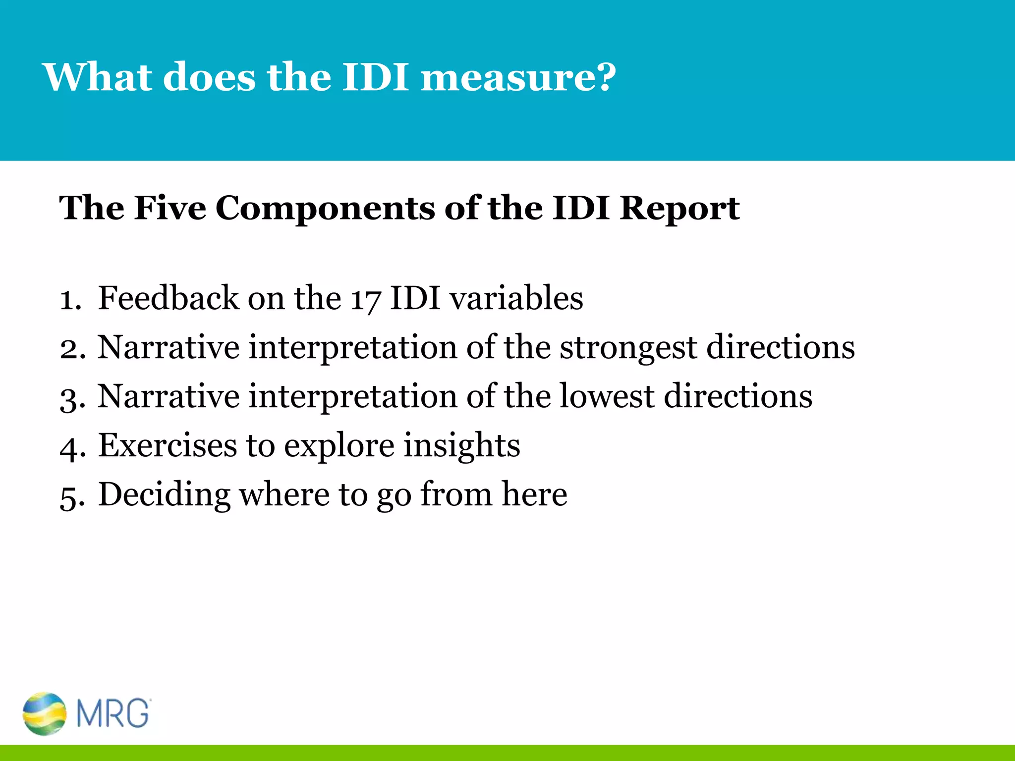Using the IDI to Reveal Motivation and Unlock Potential | PPTX
