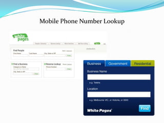 Mobile Phone Number Lookup