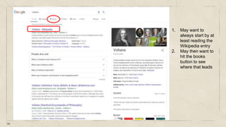 36
1. May want to
always start by at
least reading the
Wikipedia entry
2. May then want to
hit the books
button to see
where that leads
 