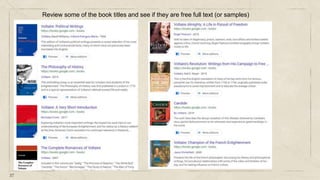 37
Review some of the book titles and see if they are free full text (or samples)
 