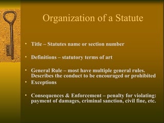 Statute Numbers Example Using the law to determine the legal issue | PPT