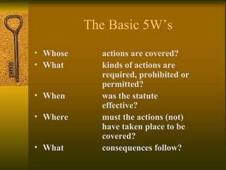 Using the law to determine the legal issue | PPT