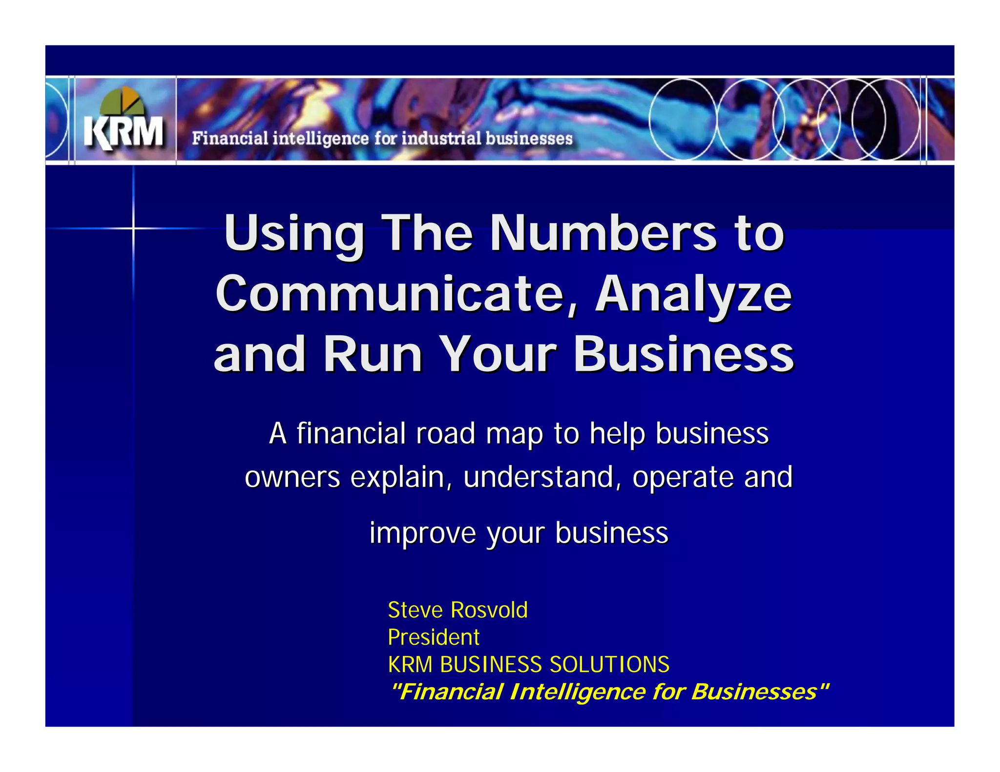 Using The Numbers To Communicate, Analyze And Run Ppt