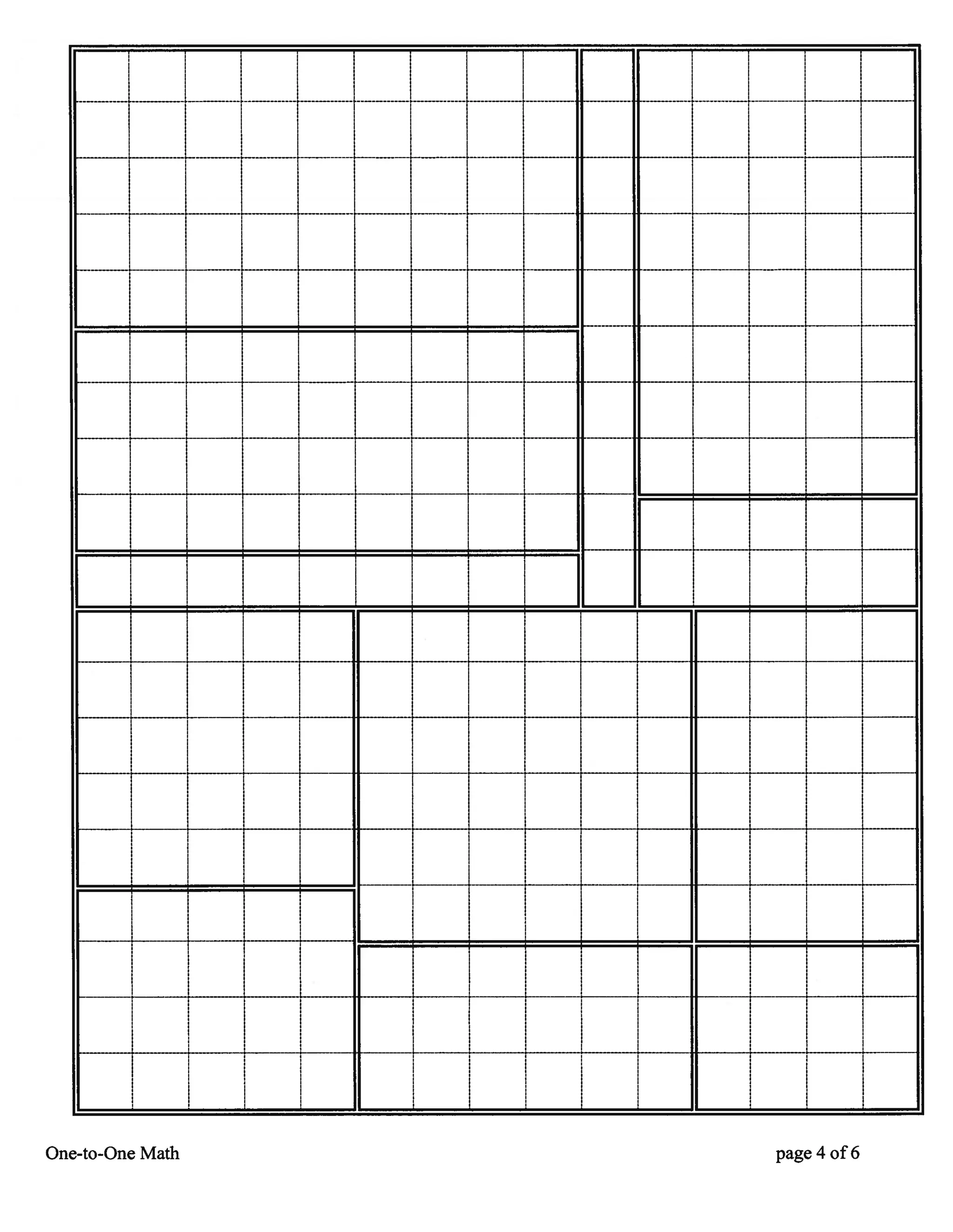Using the rectangular area cards