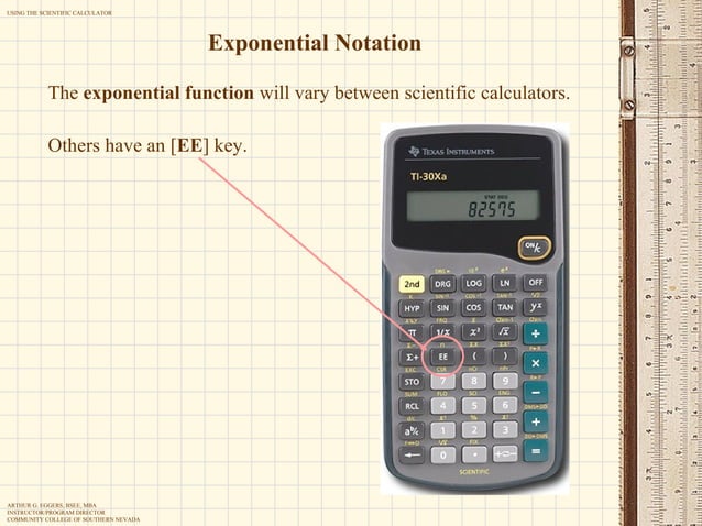 Using the scientific calculator