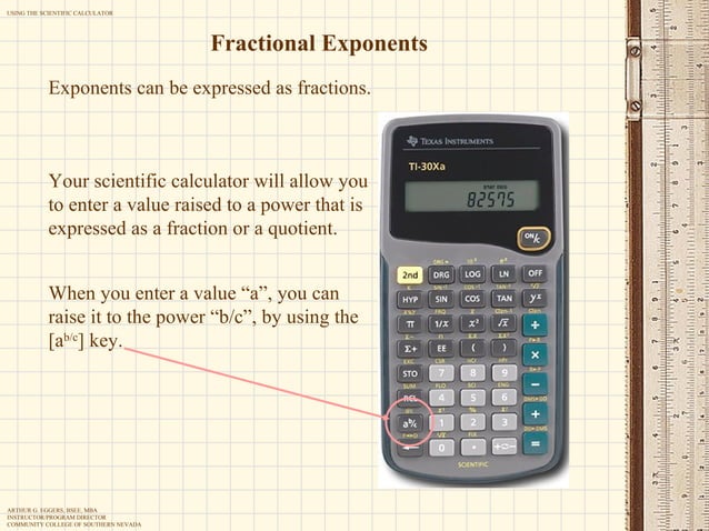 Using the scientific calculator