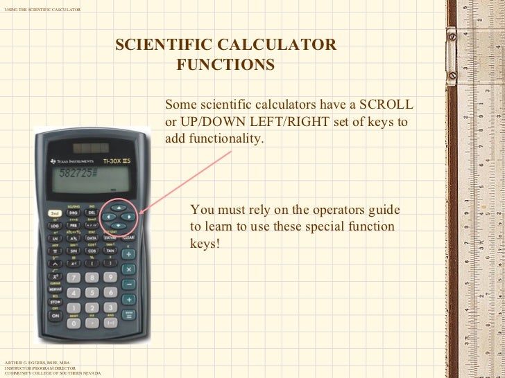 Using the scientific calculator