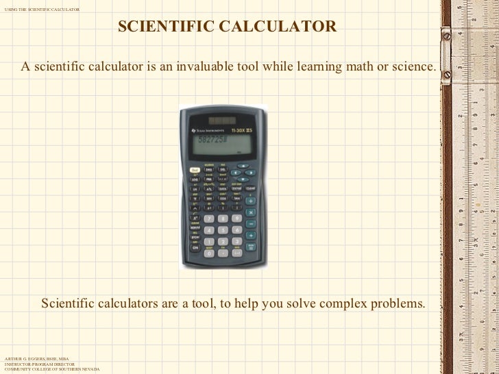 Using the scientific calculator