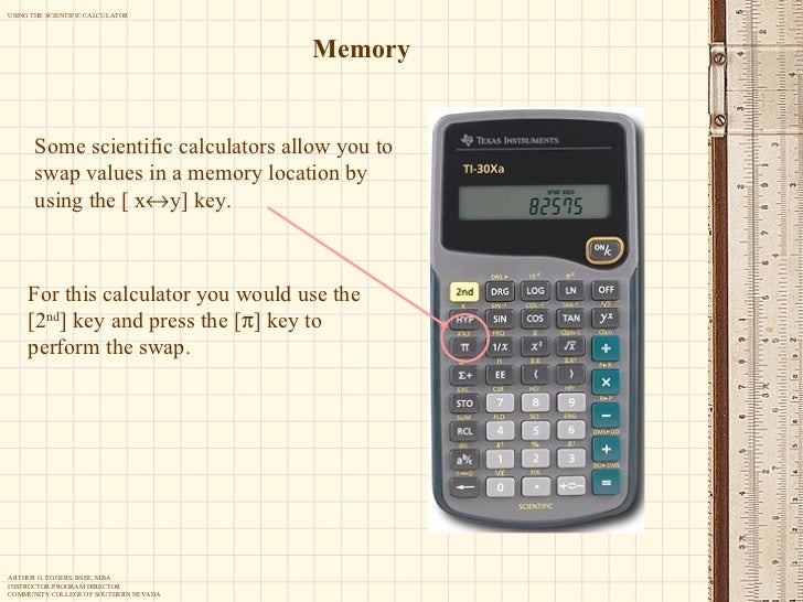 Using the scientific calculator