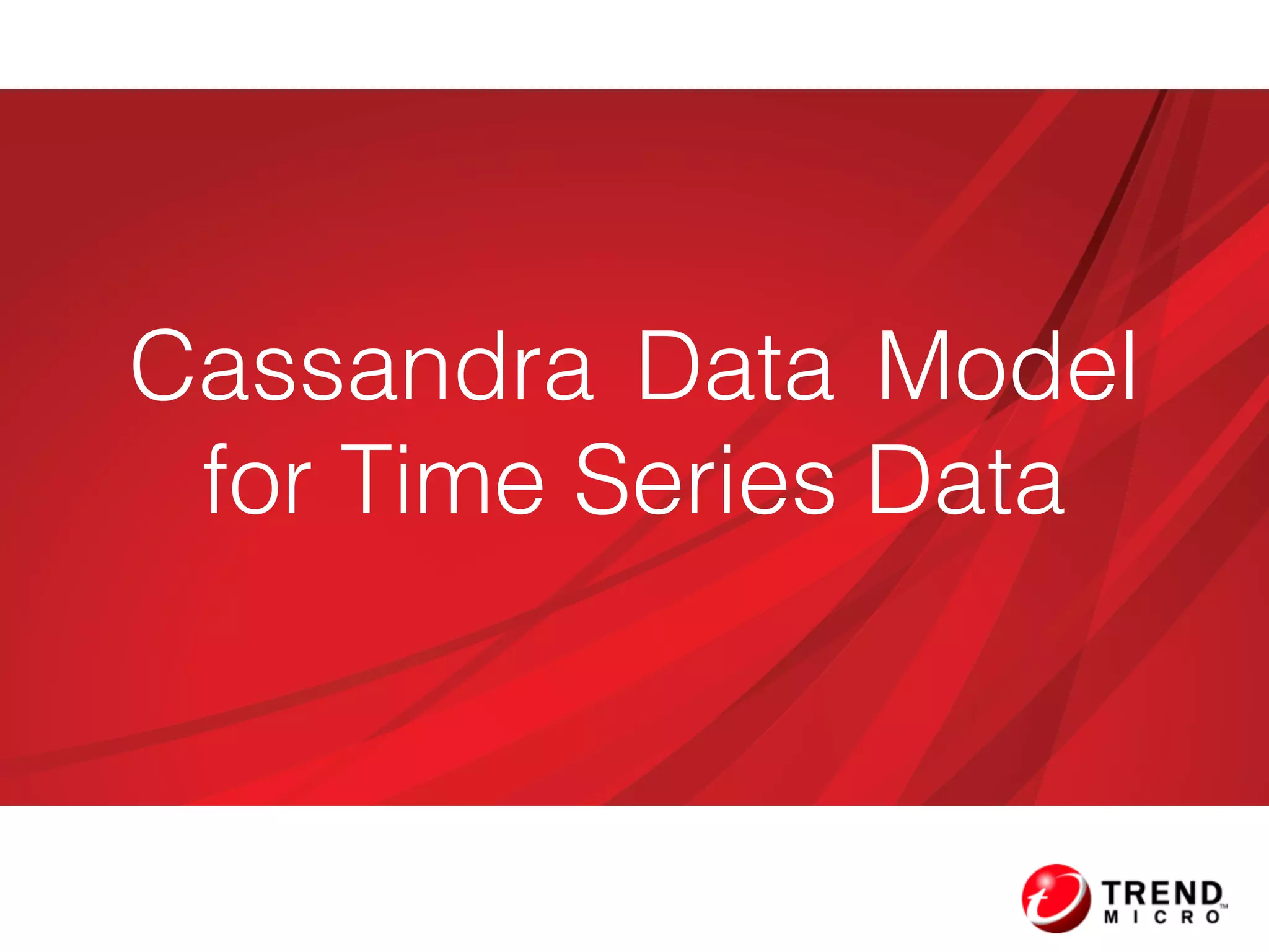 Cassandra Data Model
for Time Series Data
 