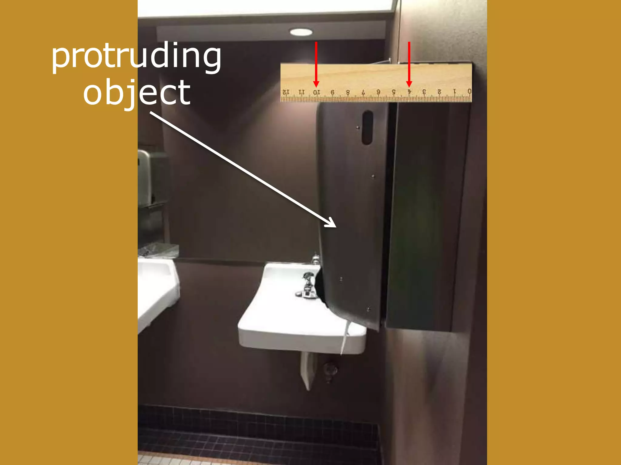 protruding
object
 
