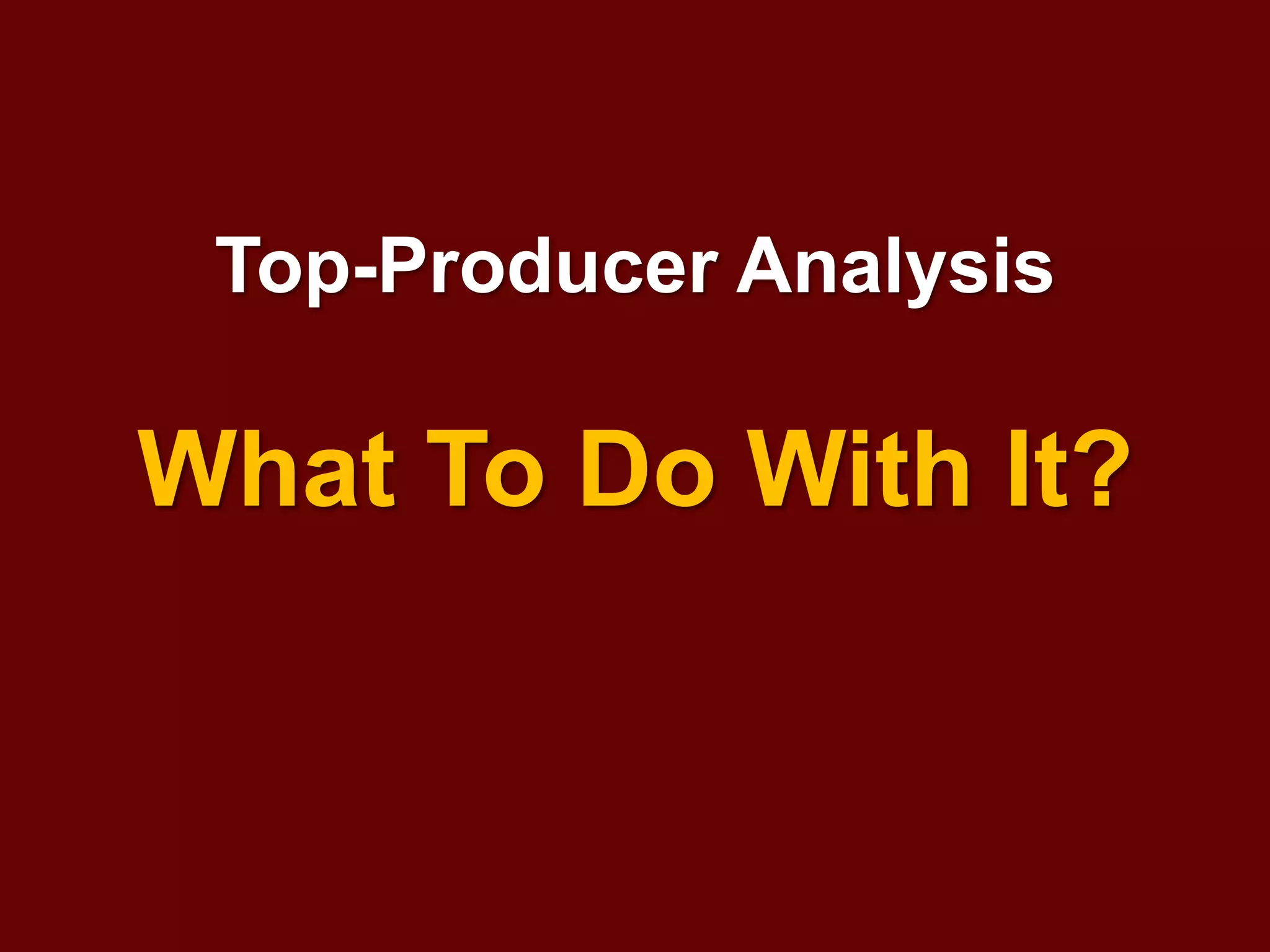 Data Collection Methods
Using Top-Producer Analysis to Improve Sales Results – Mike Kunkle 2016 35
• Interviews
– In-person, phone, web conference
• Focus Groups
– In-person, webinar
• Field Observation
– top performers (A)
– average (B+, B, B-)
– ninth decile (C/D, not new)
– top new reps (great ramp-up)
Getting the Straight Scoop
• What really happens “out there”
• Account for the Hawthorne effect
• Trust, truth and strict confidentiality
• Autonomy, mastery and purpose *
* Thank you, Daniel Pink (author of Drive)
 