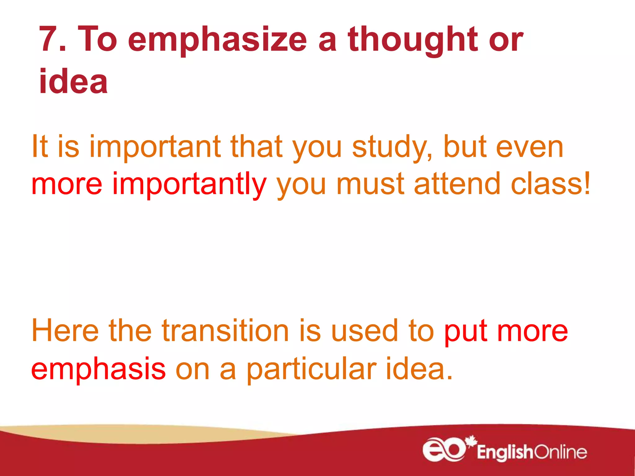 Using transitional words and phrases | PPTX