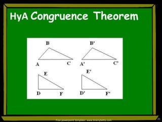 HyACongruence TheoremFree powerpoint template: www.brainybetty.com21
