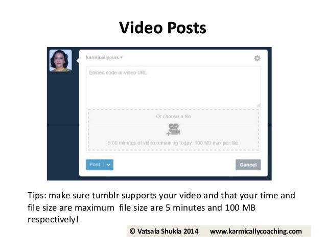 using tumblr tumblr video size