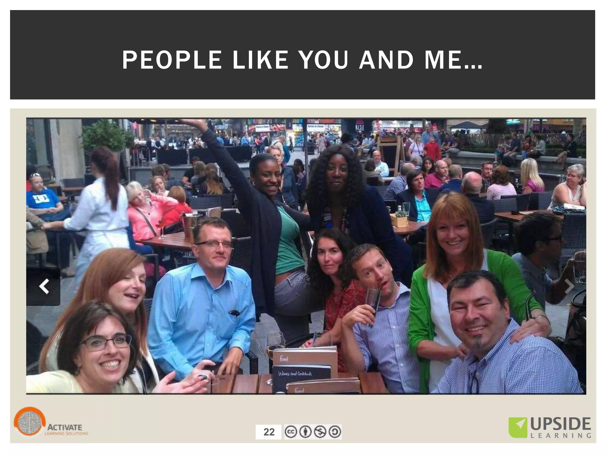 22
PEOPLE LIKE YOU AND ME…
22
 