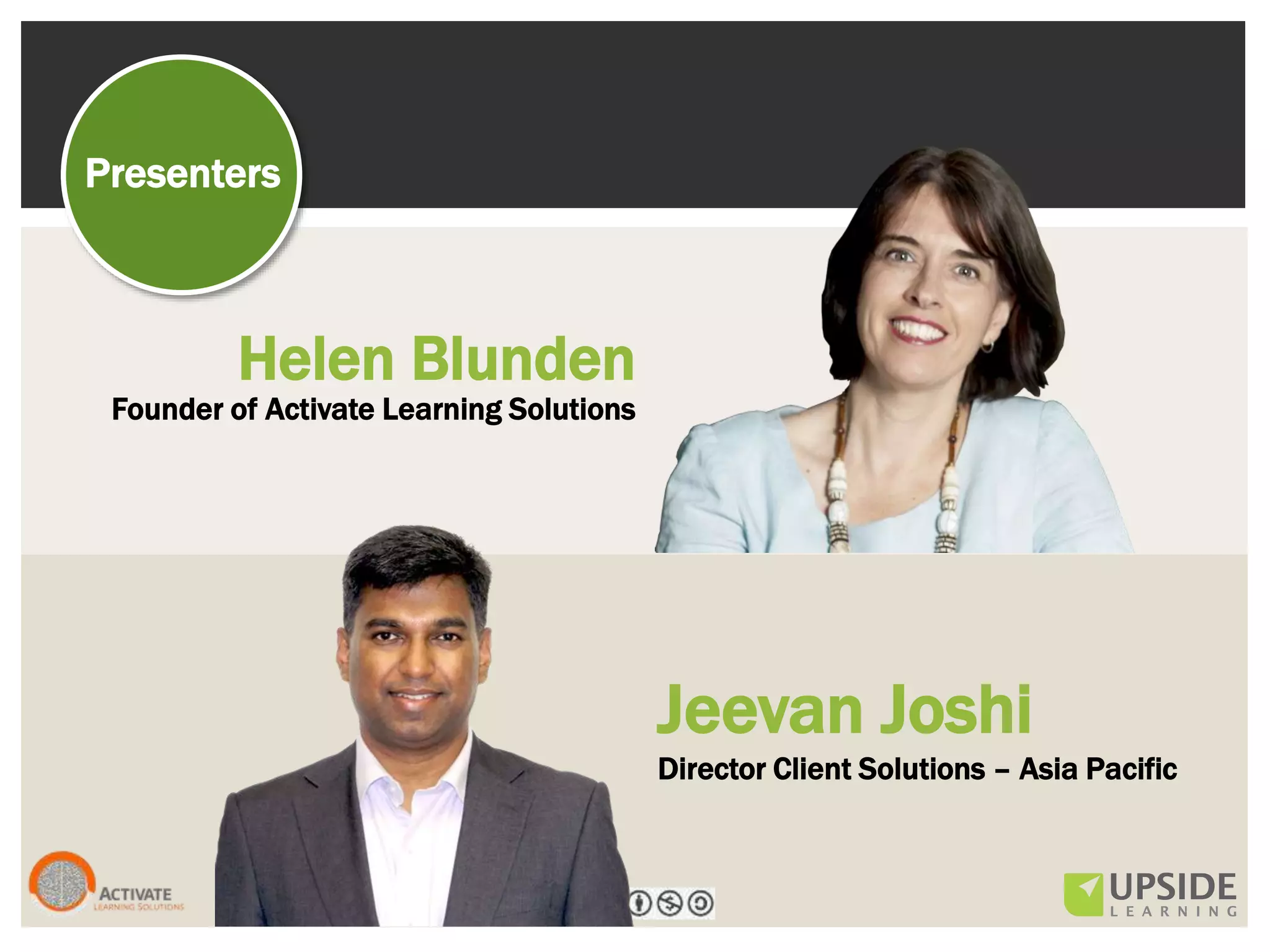5
Helen Blunden
Jeevan Joshi
Director Client Solutions – Asia Pacific
Founder of Activate Learning Solutions
Presenters
5
 