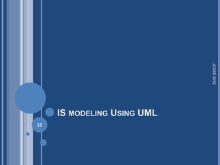 JCSSE 2012
     IS MODELING USING UML
32
 