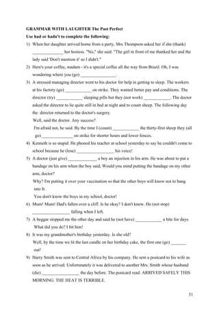 Using verb tenses | DOC