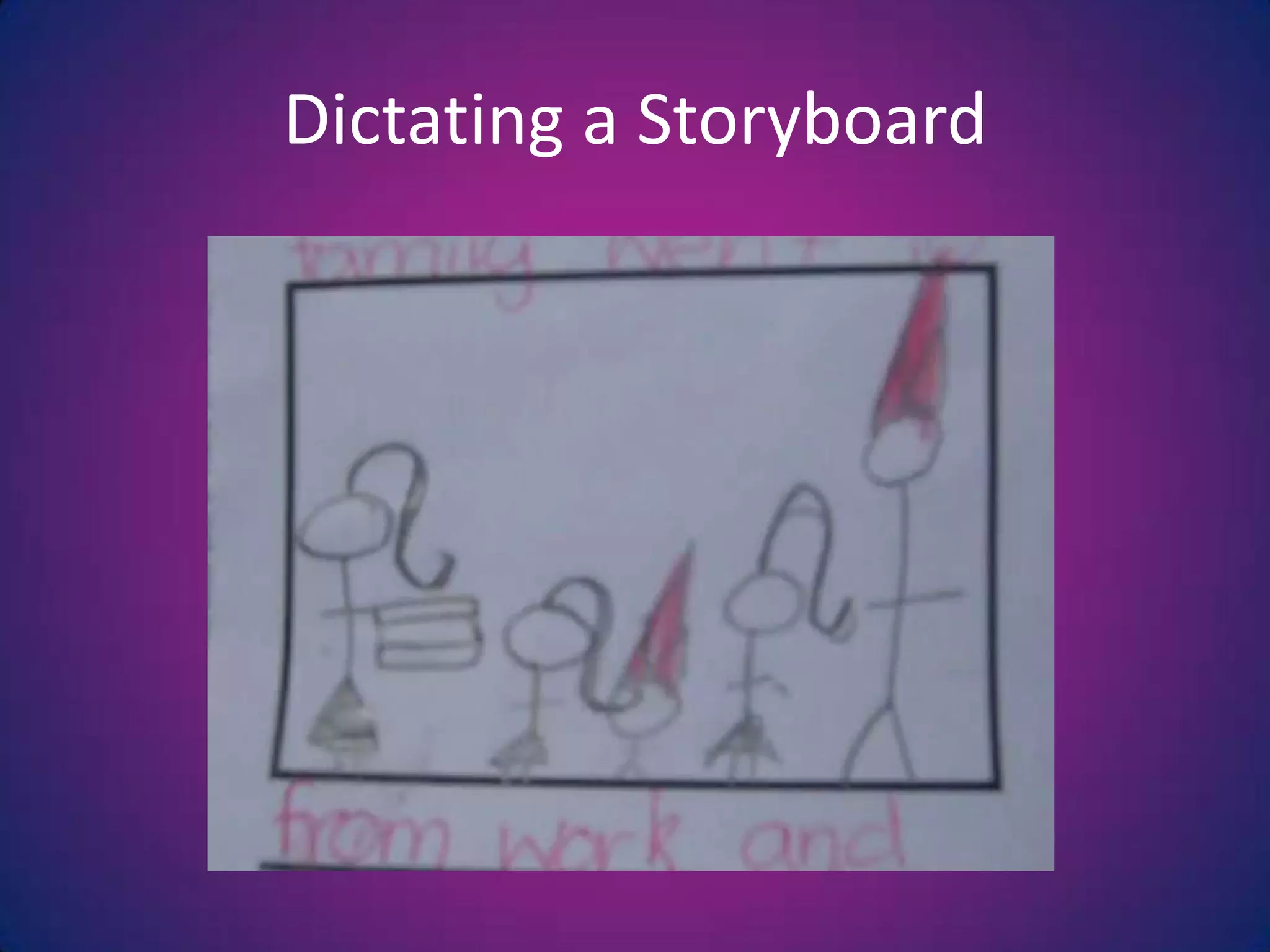 Dictating a Storyboard