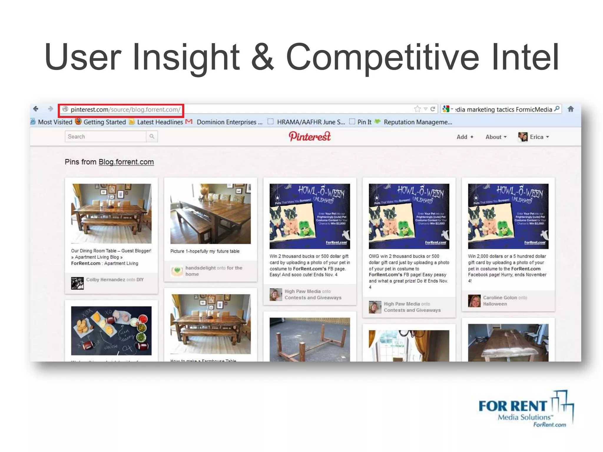 User Insight & Competitive Intel
 