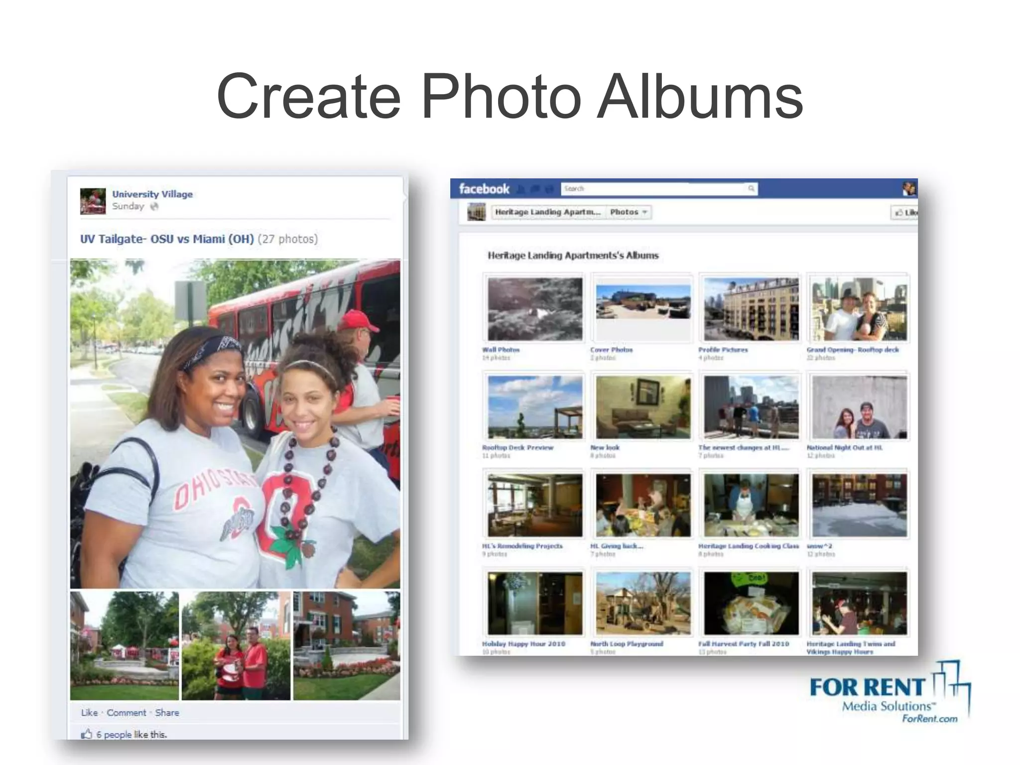 Create Photo Albums
 