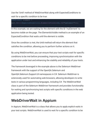 Using WebDriverWait in Selenium — All you need to know | PDF