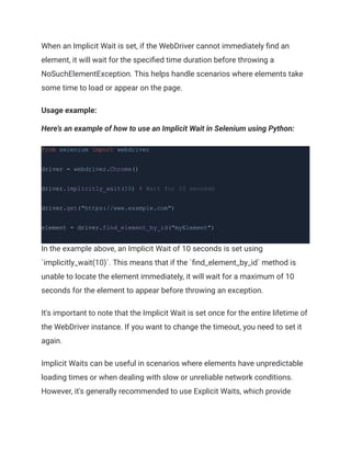 Using WebDriverWait in Selenium — All you need to know | PDF